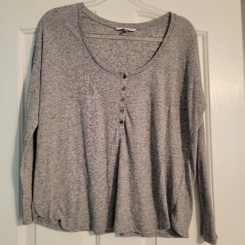 Victoria's Secret Heather Gray Long Sleeve Top